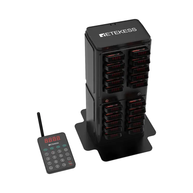 Retekess TD177 Sistema de localización para huéspedes y personal para montaje en pared Actualización completa del sistema de localización